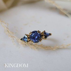 Fantasy-Cut Sapphire Engagement Ring